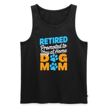Hunde Mama Rente - stay at home dog mom - Männer Premium Bio Tank Top - Schwarz - Vorne - Michal (187cm)