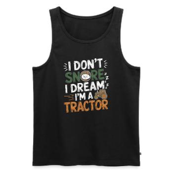 Nicht Schnarchen, Träume ich bin Traktor - Männer Premium Bio Tank Top - Schwarz - Vorne - AI Model Male 178 light (178cm)