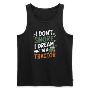 Nicht Schnarchen, Träume ich bin Traktor - Männer Premium Bio Tank Top - Schwarz - Vorne - AI Model Male 178 light (178cm)