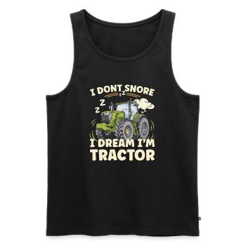 Nicht Schnarchen, Träume ich bin Traktor - Männer Premium Bio Tank Top - Schwarz - Vorne - AI Model Male 178 light (178cm)
