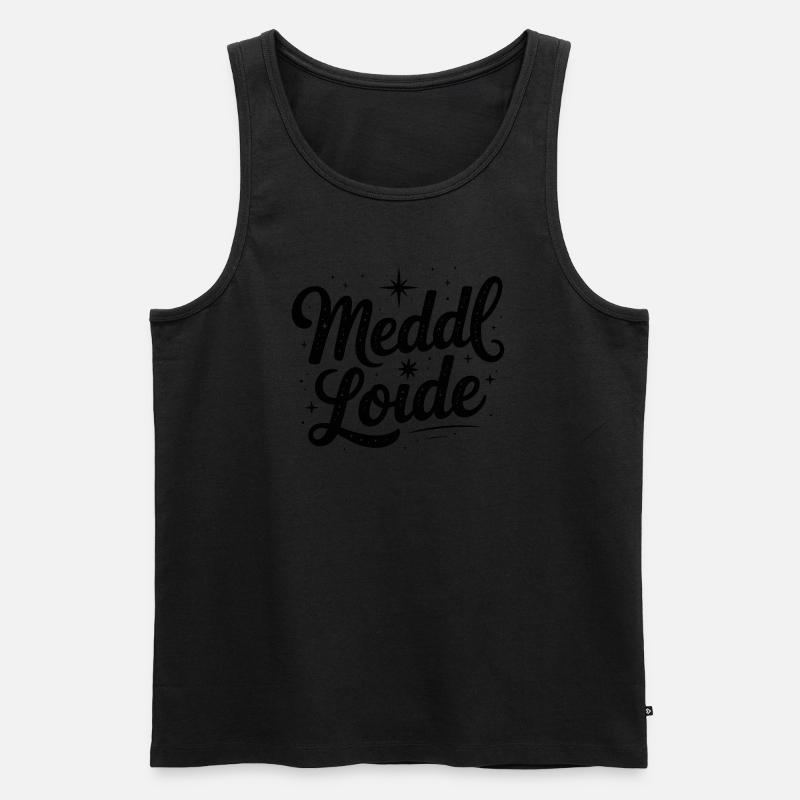 Meddl Loide - Mèmes Allemands - Débardeur bio Premium Homme - noir