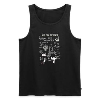Prise de contrôle du monde – plan directeur de la souris intelligente - Débardeur bio Premium Homme - noir - Devant - AI Model Male 178 light (178cm)