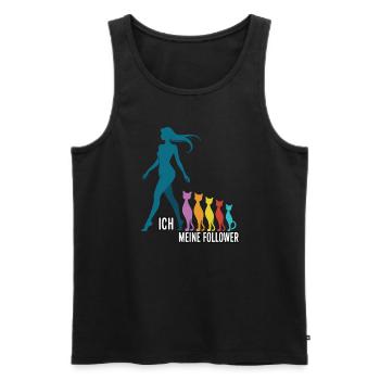 Me & My Followers – Cat Humor Design - Men's Premium Organic Tank Top - black - Front - Michal (187cm)