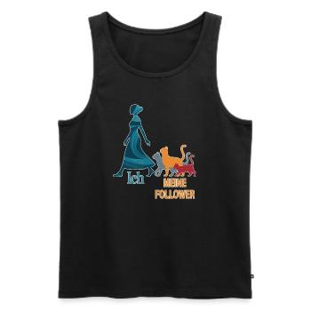 Me & My Followers – Cat Humor Design - Men's Premium Organic Tank Top - black - Front - Michal (187cm)