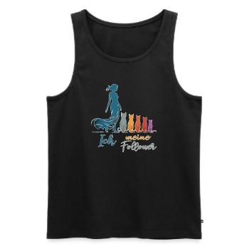 Me & My Followers – Cat Humor Design - Men's Premium Organic Tank Top - black - Front - Michal (187cm)