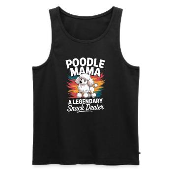 Poodle Mama, Legendärer Snack-Dealer - Männer Premium Bio Tank Top - Schwarz - Vorne - Michal (187cm)