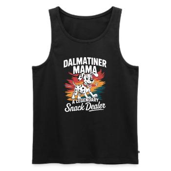 Maman dalmate, marchande de snacks légendaire - Débardeur bio Premium Homme - noir - Devant - Michal (187cm)