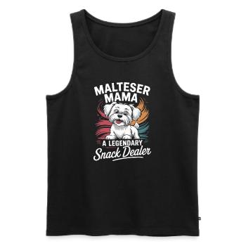 Malteser Mama, marchand de snacks légendaire - Débardeur bio Premium Homme - noir - Devant - Michal (187cm)
