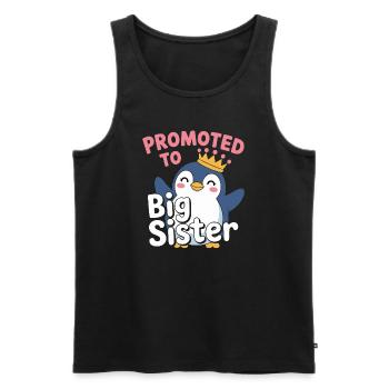 Promu au rang de grande sœur – Penguin Design - Débardeur bio Premium Homme - noir - Devant - Michal (187cm)