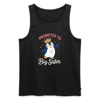 Promu au rang de grande sœur – Penguin Design - Débardeur bio Premium Homme - noir - Devant - Michal (187cm)