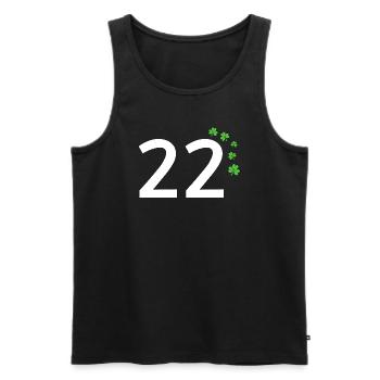 22 - Men's Premium Organic Tank Top - black - Front - Michal (187cm)