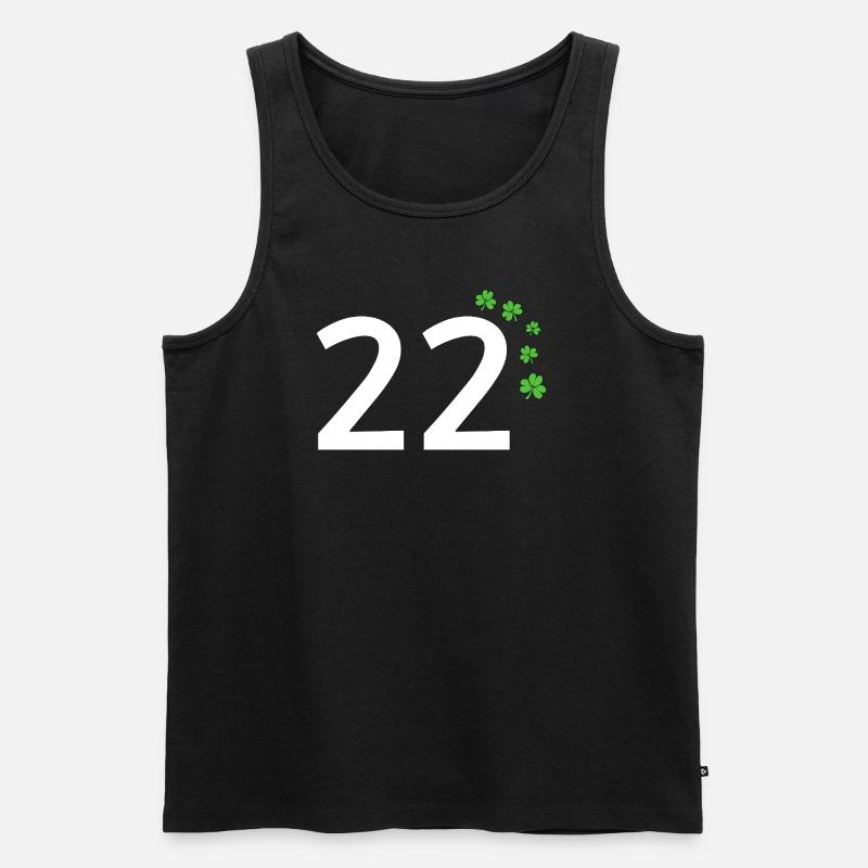 22 - Männer Premium Bio Tank Top - Schwarz