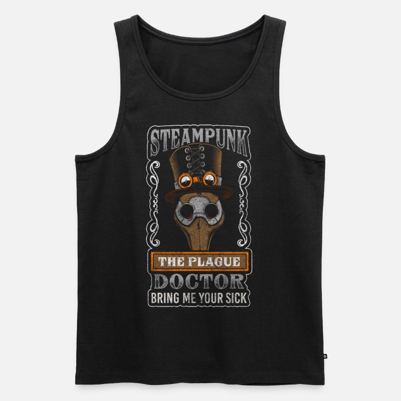 Mechanisch Viktorianisch Zahnräder - Männer Premium Bio Tank Top - Schwarz