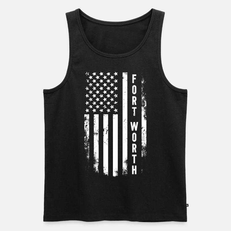 Fort Worth - Männer Premium Bio Tank Top - Schwarz