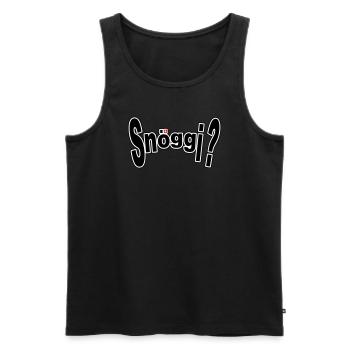Snöggi? - Männer Premium Bio Tank Top - Schwarz - Vorne - AI Model Male 178 light (178cm)