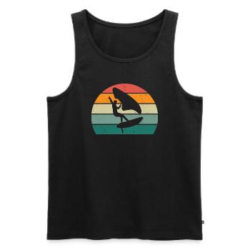 Wingsurfing Wingsurfing Wing Foil Surf Water Sports - Men's Premium Organic Tank Top - black - Front - Michal (187cm)