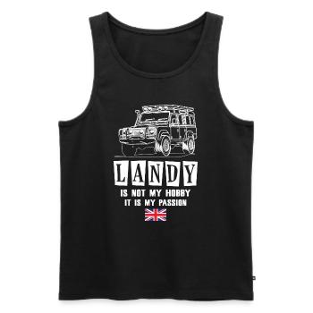 Landy is not my hobby It is my passion - Men's Premium Organic Tank Top - black - Front - Michal (187cm)