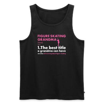 Sport Grandma Figure Skating - Men's Premium Organic Tank Top - black - Front - Michal (187cm)