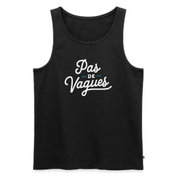 Pas de vagues - Débardeur bio Premium Homme - noir - Devant - Michal (187cm)