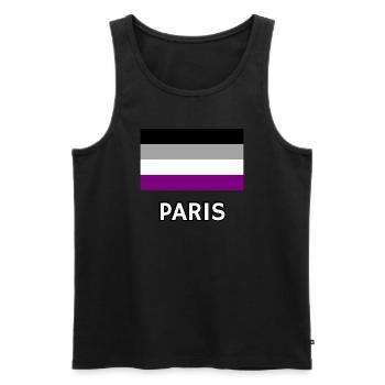 Asexualität Pride Flagge Paris - Männer Premium Bio Tank Top - Schwarz - Vorne - Michal (187cm)