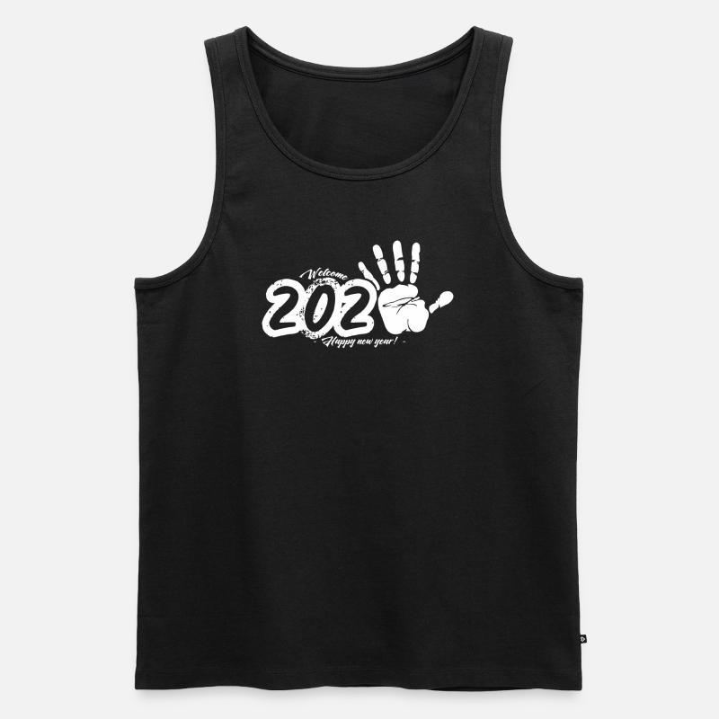 Willkommen 2025 - Männer Premium Bio Tank Top - Schwarz