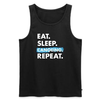 Canoeist Eat Sleep Canoeing - Men's Premium Organic Tank Top - black - Front - Michal (187cm)