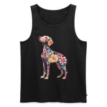 Weimaraner - Männer Premium Bio Tank Top - Schwarz - Vorne - AI Model Male 178 light (178cm)