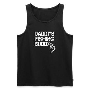 Daddys fishing Buddy - Papas Angel Freund - Gift - Männer Premium Bio Tank Top - Schwarz - Vorne - Michal (187cm)