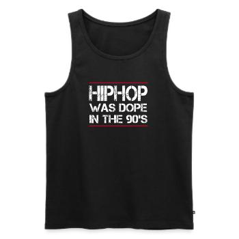 Hiphop était cool dans les années 90 - Débardeur bio Premium Homme - noir - Devant - Michal (187cm)