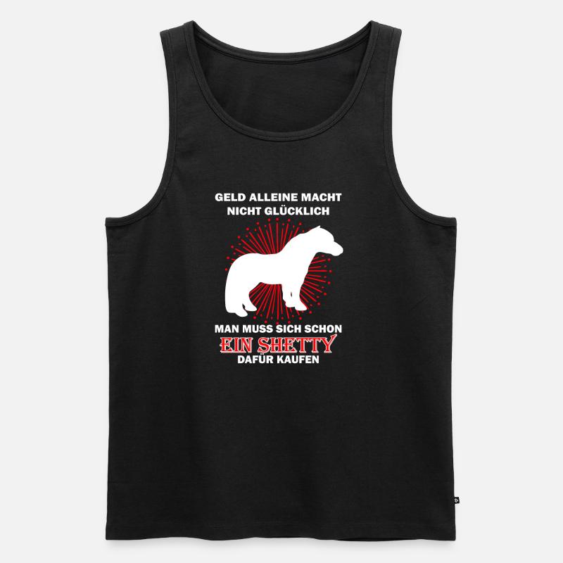 Shetty Shetlandpony - Männer Premium Bio Tank Top - Schwarz