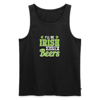 I'll Irish in a few beers - Männer Premium Bio Tank Top - Schwarz - Vorne - AI Model Male 178 light (178cm)