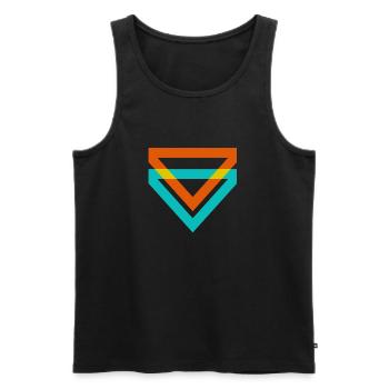 Triangular triangles are a kind of illusion - Men's Premium Organic Tank Top - black - Front - AI Model Male 178 light (178cm)