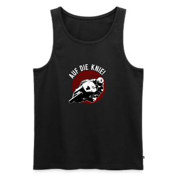 Auf die Knie - Männer Premium Bio Tank Top - Schwarz - Vorne - Michal (187cm)