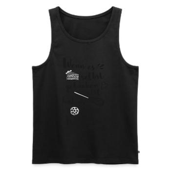 Dire drôle cuisson gâteau muffin régime de biscuits - Débardeur bio Premium Homme - noir - Devant - Michal (187cm)