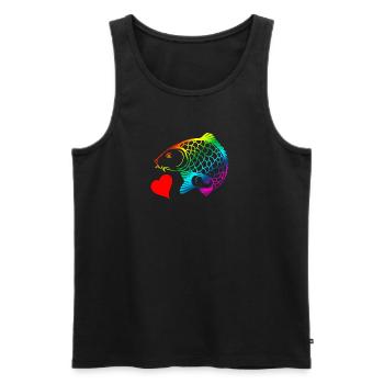 Rainbow Carp - Männer Premium Bio Tank Top - Schwarz - Vorne - AI Model Male 178 light (178cm)