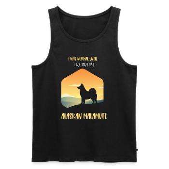 Alaskan Malamute Hund - Männer Premium Bio Tank Top - Schwarz - Vorne - Michal (187cm)