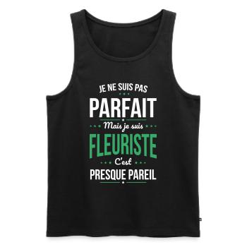 Je ne suis pas parfait mais je suis fleuriste - Débardeur bio Premium Homme - noir - Devant - Michal (187cm)