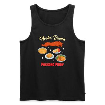 Pinoy Christmas Food Design für stolze Filipinos - Männer Premium Bio Tank Top - Schwarz - Vorne - Michal (187cm)