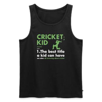 Sport Kid Definition Cricket - Männer Premium Bio Tank Top - Schwarz - Vorne - Michal (187cm)