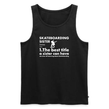 Sport Sister Skateboard - Débardeur bio Premium Homme - noir - Devant - AI Model Male 178 light (178cm)