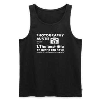 Photographer Auntie Definition Photography - Men's Premium Organic Tank Top - black - Front - Michal (187cm)