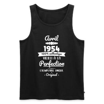 70. Jahrestag - April 1954 Original - Männer Premium Bio Tank Top - Schwarz - Vorne - Michal (187cm)