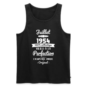 70. Jahrestag - Juli 1954 Original - Männer Premium Bio Tank Top - Schwarz - Vorne - Michal (187cm)