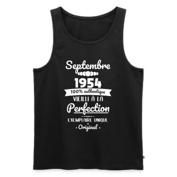 70. Jahrestag - September 1954 Original - Männer Premium Bio Tank Top - Schwarz - Vorne - Michal (187cm)