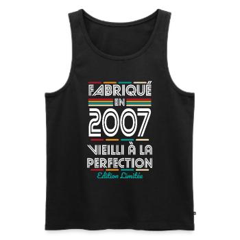 18th Birthday - Made in 2007 - Men's Premium Organic Tank Top - black - Front - Michal (187cm)