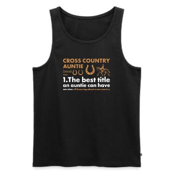 Rider Auntie Definition Cross Country - Men's Premium Organic Tank Top - black - Front - Michal (187cm)
