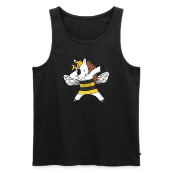 Abeille Licorne licorne abeille Apiculteur dabbing dab - Débardeur bio Premium Homme - noir - Devant - Michal (187cm)