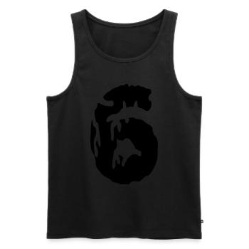 Maillot 6 numéros - Débardeur bio Premium Homme - noir - Devant - Michal (187cm)