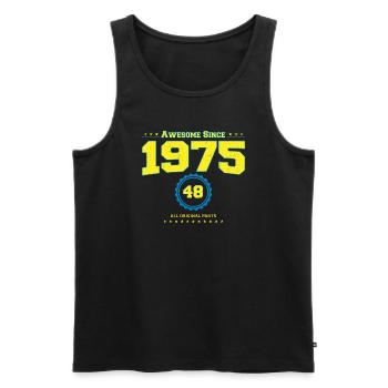 Awesome 1975 Shirt für Männer Frauen 48 Jahre alt 48. - Männer Premium Bio Tank Top - Schwarz - Vorne - Michal (187cm)