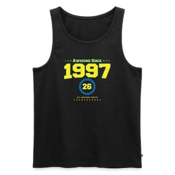 Super chemise 1997 pour hommes femmes 26 ans 26ème - Débardeur bio Premium Homme - noir - Devant - Michal (187cm)